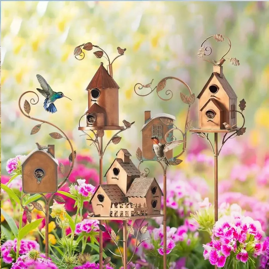 Last day 49% off❤️Birdhouse Garden Stakes