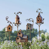 Birdhouse Garden Stakes